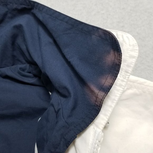 La Mode Jacket Mens XL White Long Sleeve Full Zip Pockets‎ Windbreaker - Picture 5 of 11